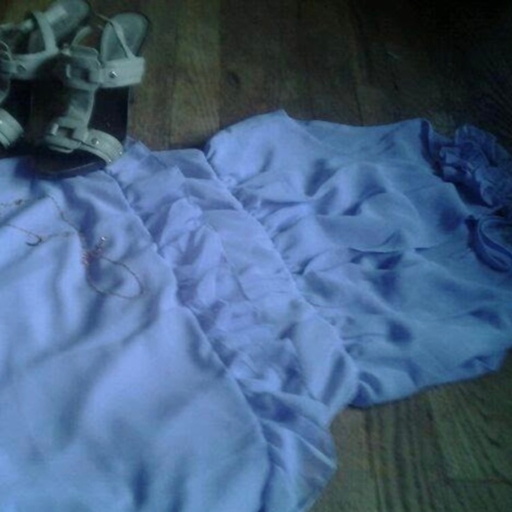 Lavender Keyhole Neck Pleated Dress